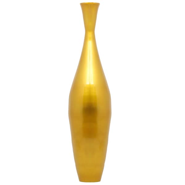 Uniquewise Uniquewise Tall Bamboo Floor Vase - 43 Inch Large Trumpet Shape, Handcrafted Modern Accent QI003889.GD - main